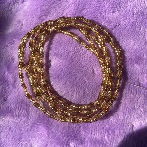 Handmade waist bead . Acrylic glass seed beads .
